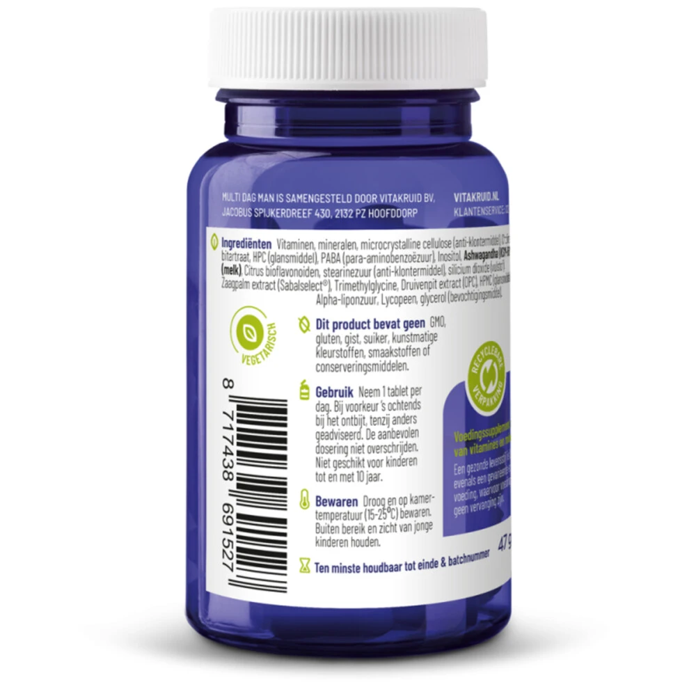 Vitakruid Multi Dag Man Vitakruid Multi Dag Man -Winkel Voor Gezondheidszorgproducten 1023977 2