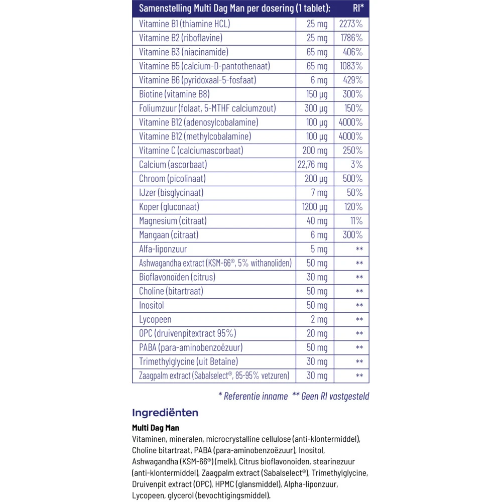 Vitakruid Multi Dag Man Vitakruid Multi Dag Man -Winkel Voor Gezondheidszorgproducten 1023977 5