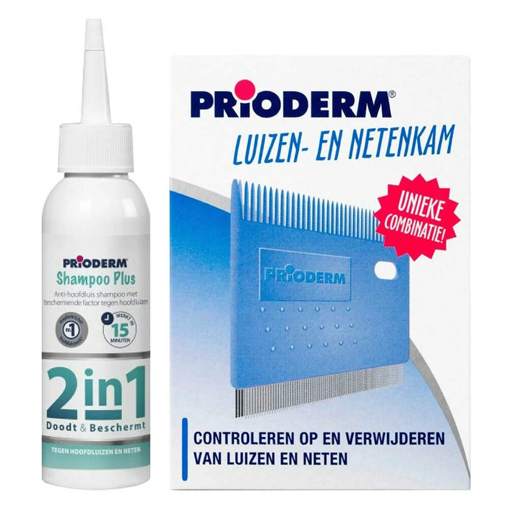 Prioderm Shampoo Plus + Luizen- en Netenkam Pakket Prioderm Shampoo Plus + Luizen- En Netenkam Pakket -Winkel Voor Gezondheidszorgproducten 1029258