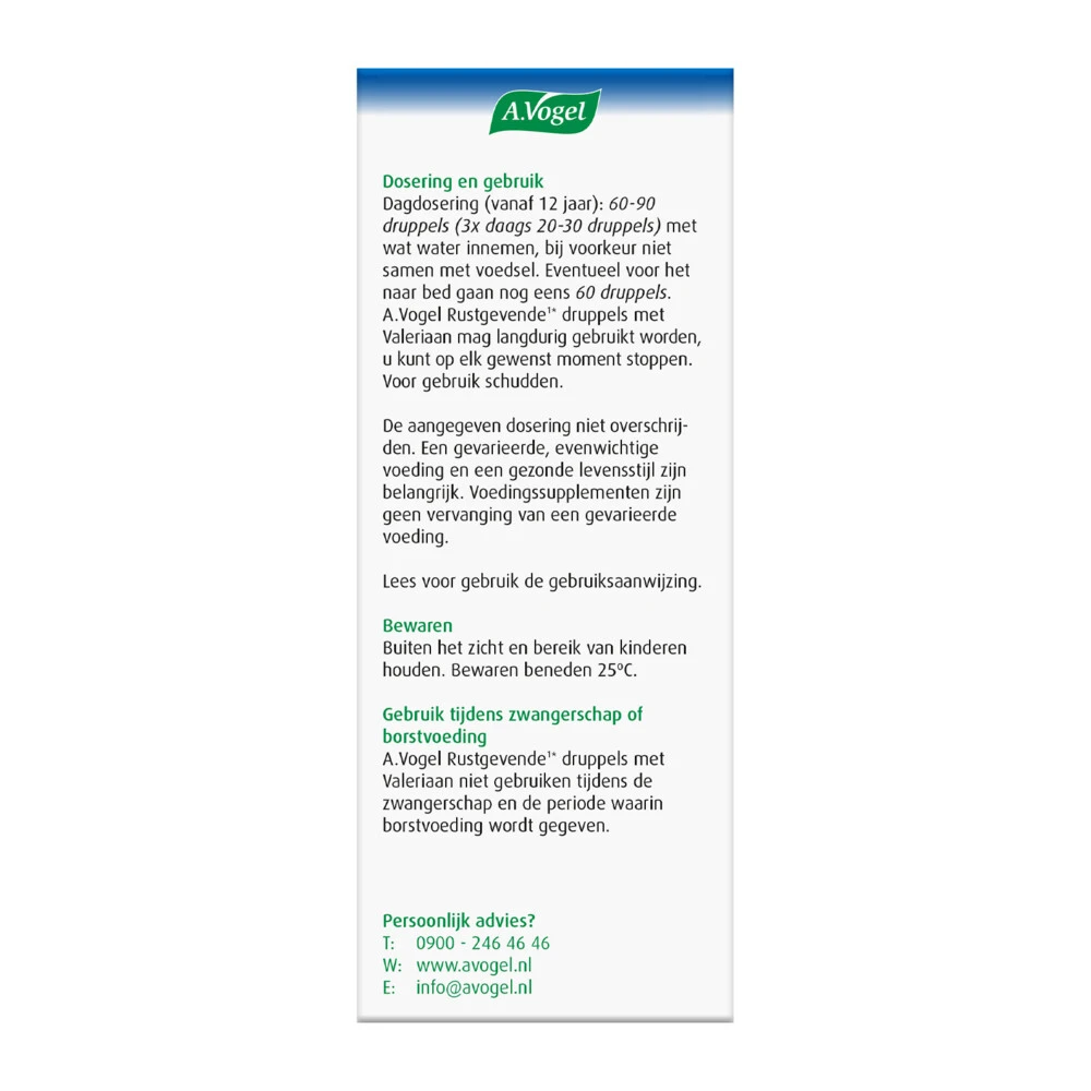 3x A.Vogel Valeriaan Druppels 3x A.Vogel Valeriaan Druppels -Winkel Voor Gezondheidszorgproducten 1031278 3