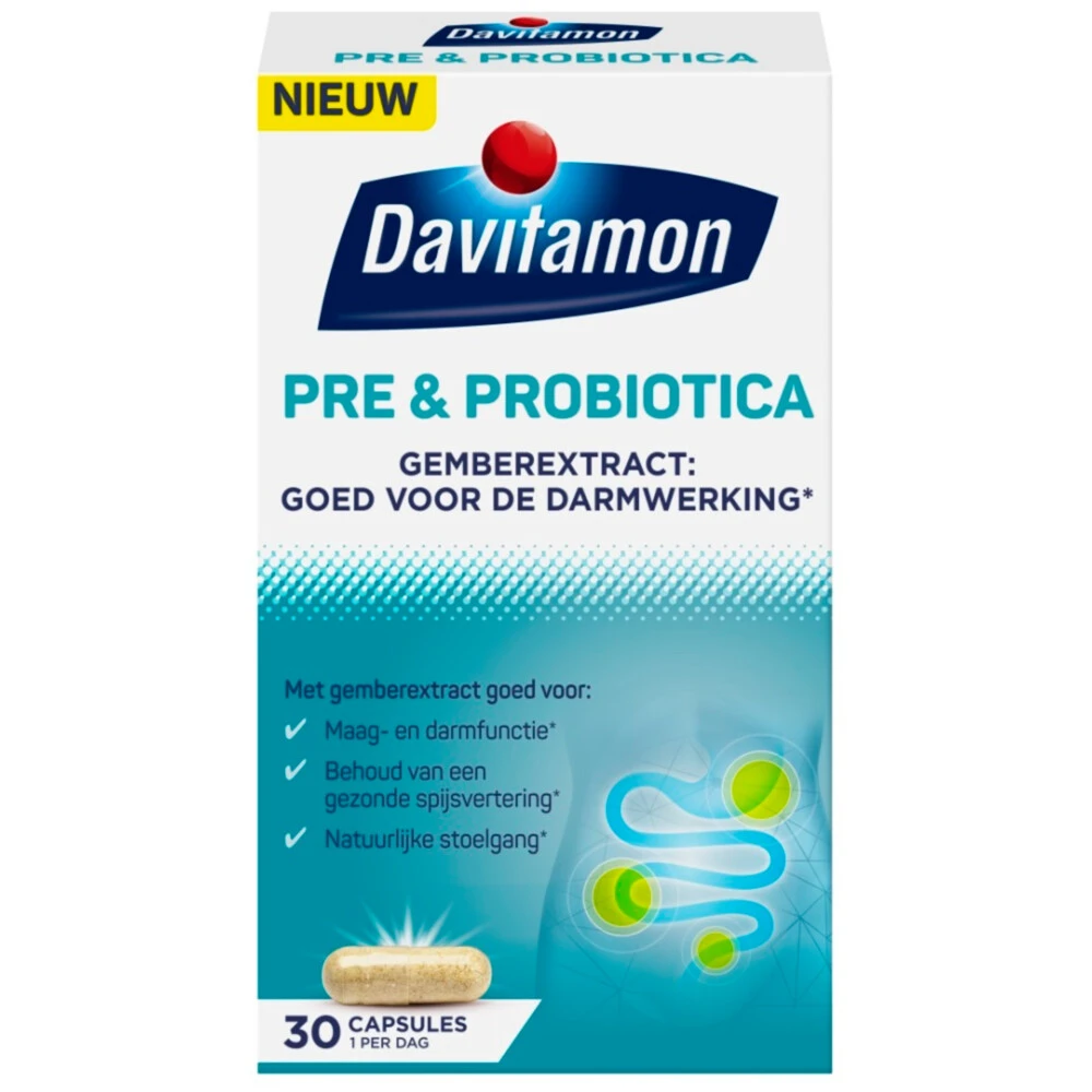Davitamon Pre & Probiotica Gemberextract Davitamon Pre & Probiotica Gemberextract -Winkel Voor Gezondheidszorgproducten 1031721
