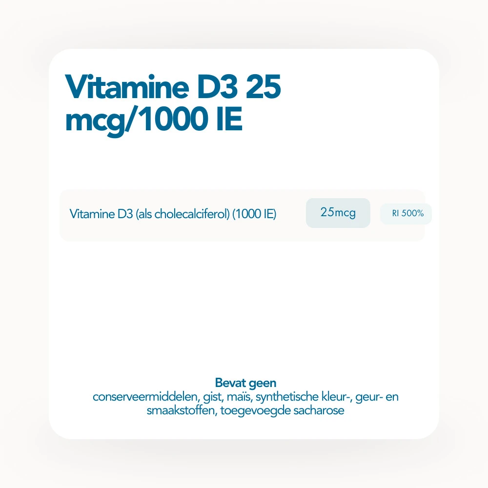 Bonusan Vitamine D3 25 mcg/1000 IE Bonusan Vitamine D3 25 Mcg/1000 IE -Winkel Voor Gezondheidszorgproducten 1039316 3