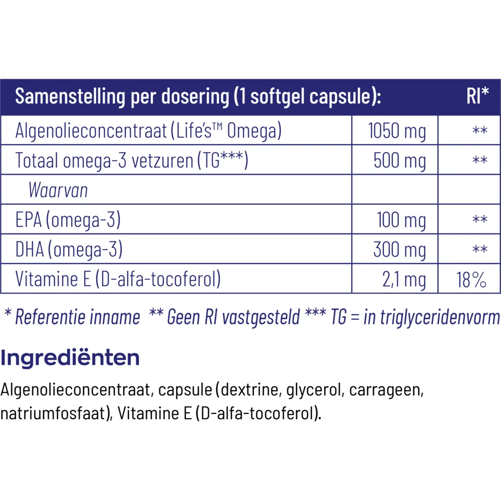 Vitakruid Omega 3 1000 TG Vegan Vitakruid Omega 3 1000 TG Vegan -Winkel Voor Gezondheidszorgproducten 1058227 4