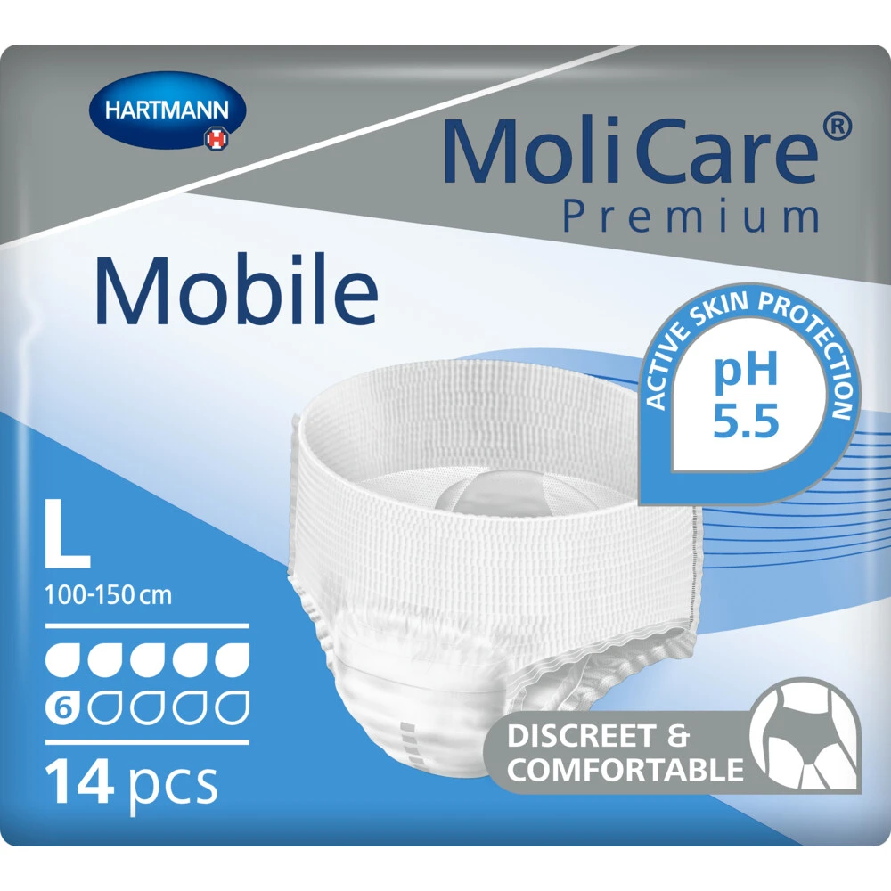Molicare Premium Mobile 6 Druppels Large 1963 ml Absorptie Molicare Premium Mobile 6 Druppels Large 1963 Ml Absorptie -Winkel Voor Gezondheidszorgproducten 1073074