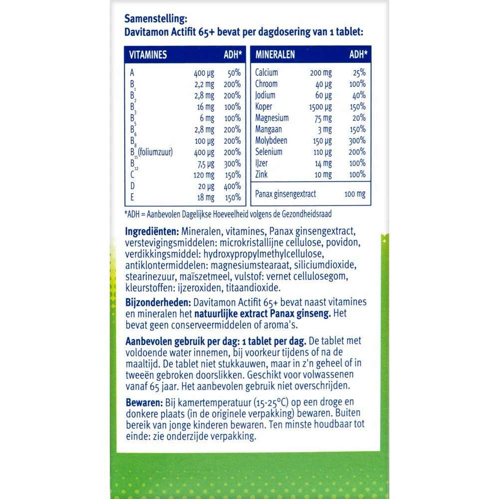 Davitamon Actifit 65+ Davitamon Actifit 65+ -Winkel Voor Gezondheidszorgproducten 756472 2