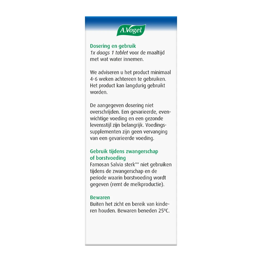 2x A.Vogel Famosan Salvia Overgang Sterk 2x A.Vogel Famosan Salvia Overgang Sterk -Winkel Voor Gezondheidszorgproducten 925220 3 1
