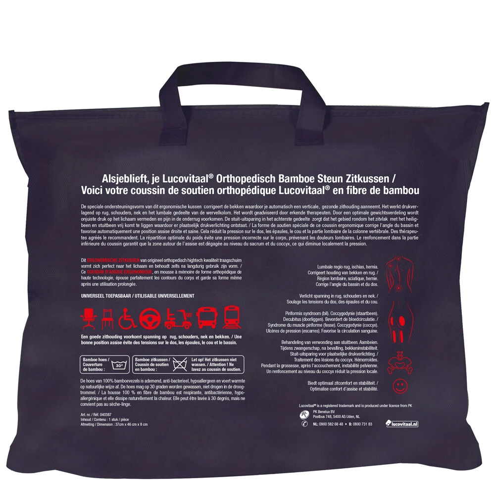 Lucovitaal Steun Zitkussen Bamboe Lucovitaal Steun Zitkussen Bamboe -Winkel Voor Gezondheidszorgproducten 981230 2