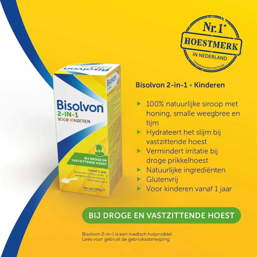 Bisolvon Hoestsiroop 2-in-1 Kind Bisolvon Hoestsiroop 2-in-1 Kind -Winkel Voor Gezondheidszorgproducten 987190 2