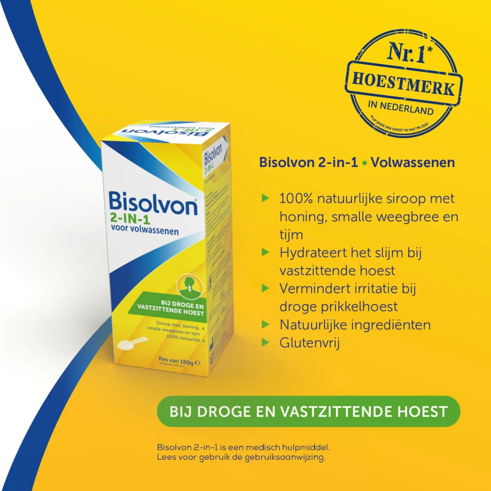 Bisolvon Hoestsiroop 2-in-1 Volwassenen Bisolvon Hoestsiroop 2-in-1 Volwassenen -Winkel Voor Gezondheidszorgproducten 987191 2