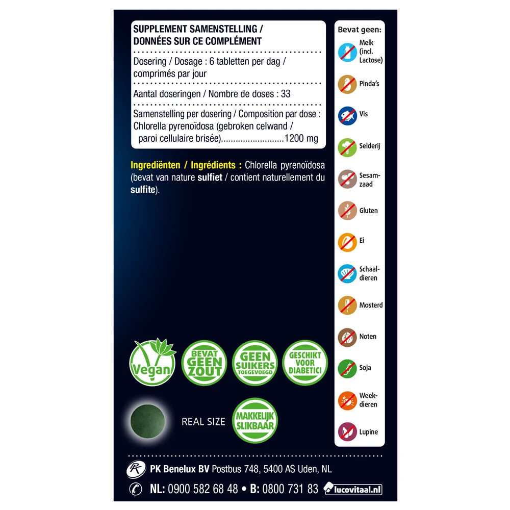 3x Lucovitaal Chlorella Puur 3x Lucovitaal Chlorella Puur -Winkel Voor Gezondheidszorgproducten 997593 4